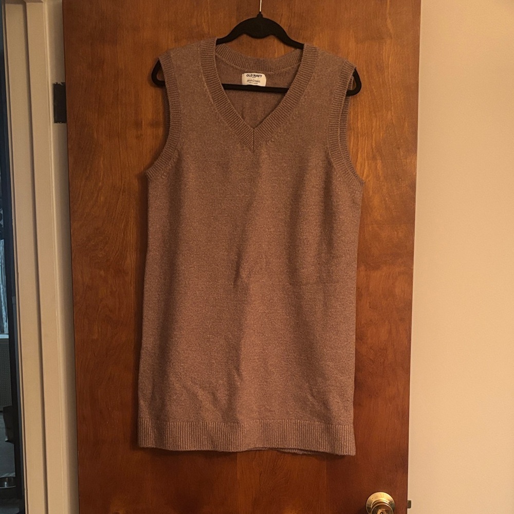 Old Navy Tan Knit Sweater Vest